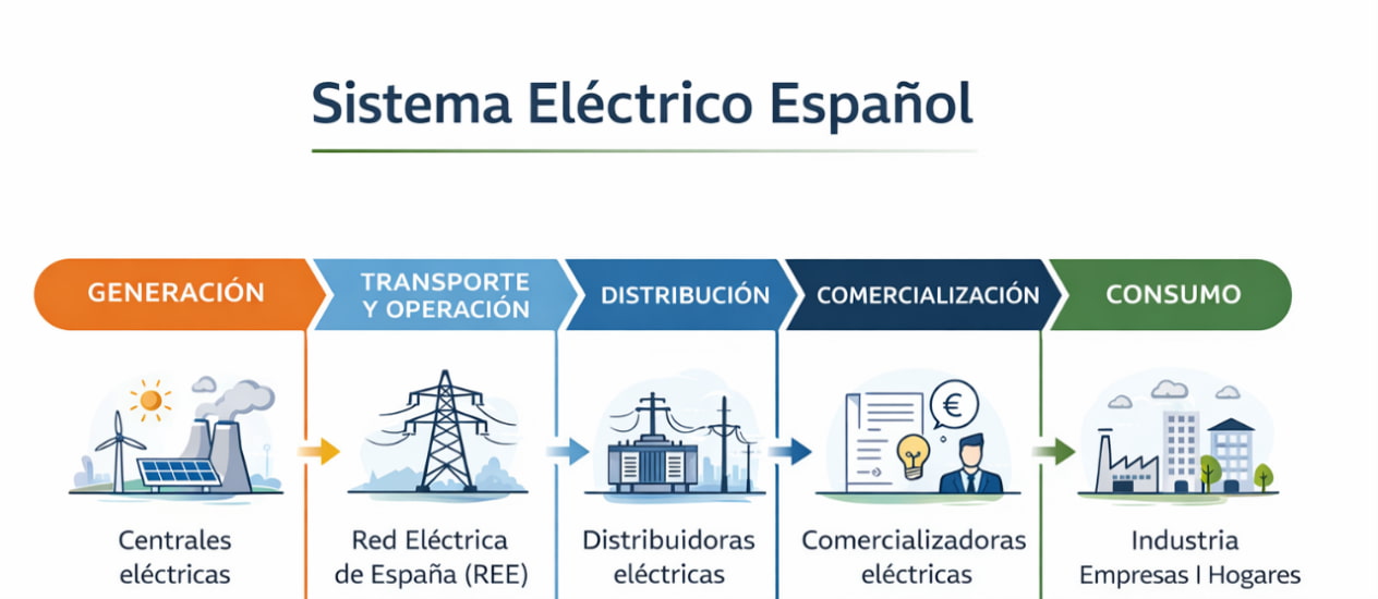 Cómo funciona el sistema eléctrico Español